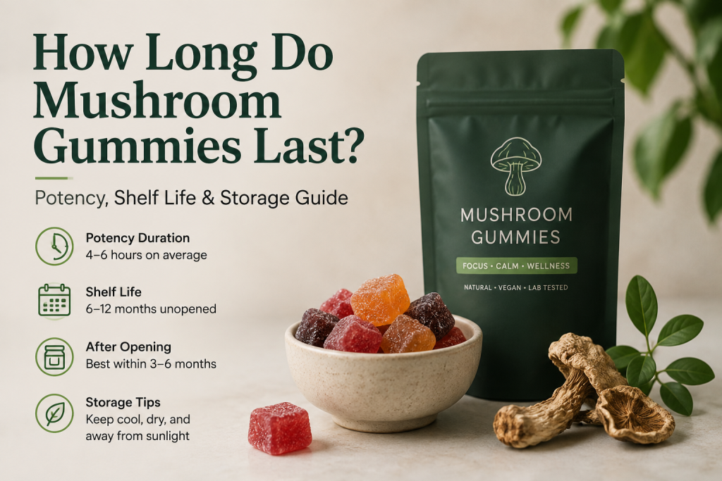 how long do mushroom gummies last